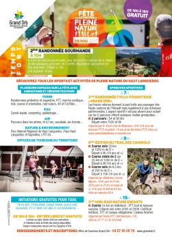 Flyer Fête des activités de pleine nature