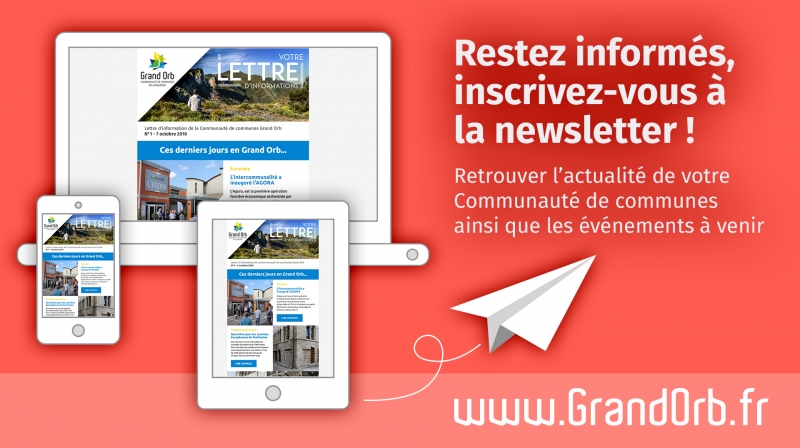 Restez informés, inscrivez-vous à la newsletter !