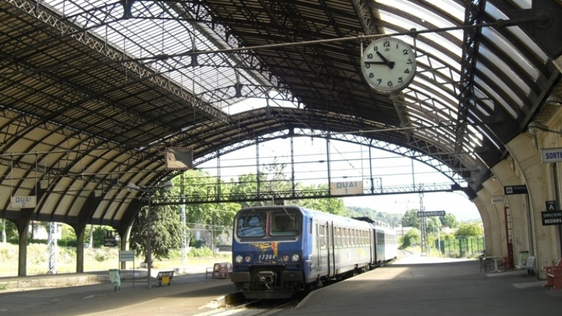 Rassemblement contre la fermeture de la ligne SNCF Béziers-Clermont-Ferrand