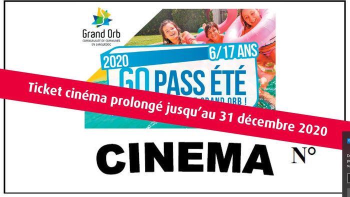Les tickets cinéma du GO PASS prolongés jusqu’au 31 décembre 2020
