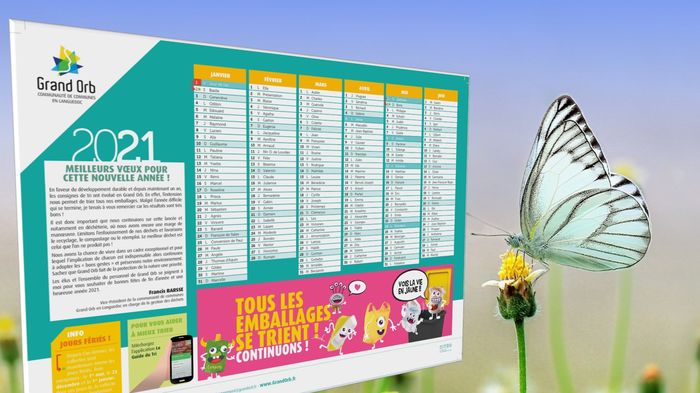 Calendrier 2021 Grand Orb Environnement