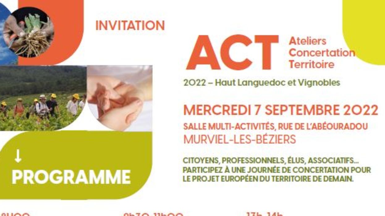Le 7 septembre, Ateliers Concertation Territoire du Pays Haut Languedoc et Vignobles