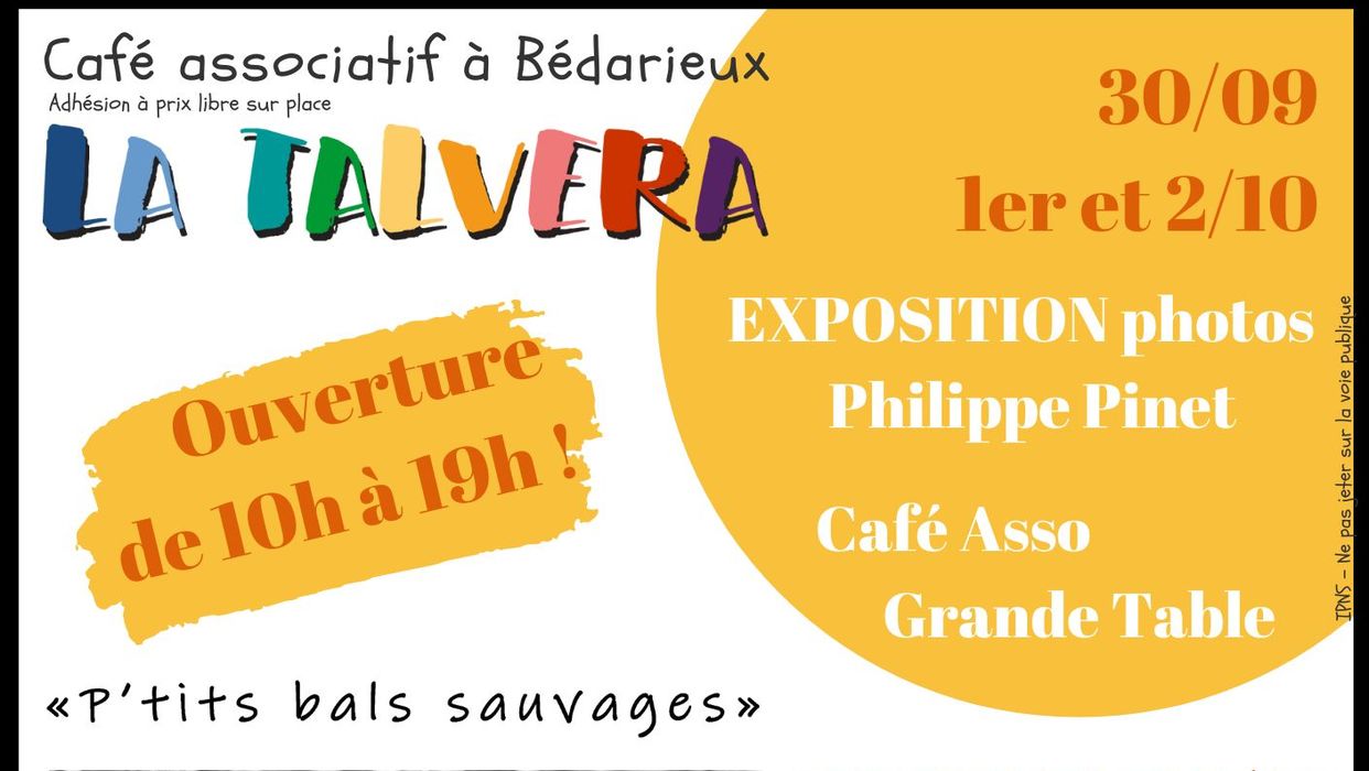 Exposition photos Philippe Pinet / Café Asso / Grande Table