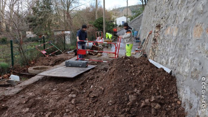 A Bédarieux, les travaux sur la digue de la Perspective bientôt terminés