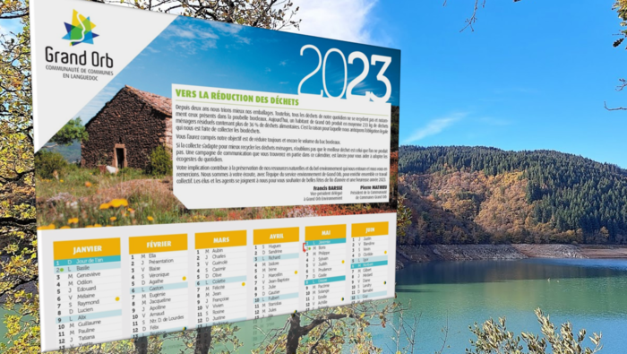 Le calendrier 2023 est disponible