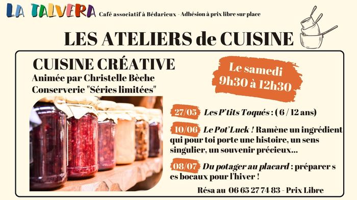 Les P'tits toqués, atelier de cuisine créative (6/12 ans)