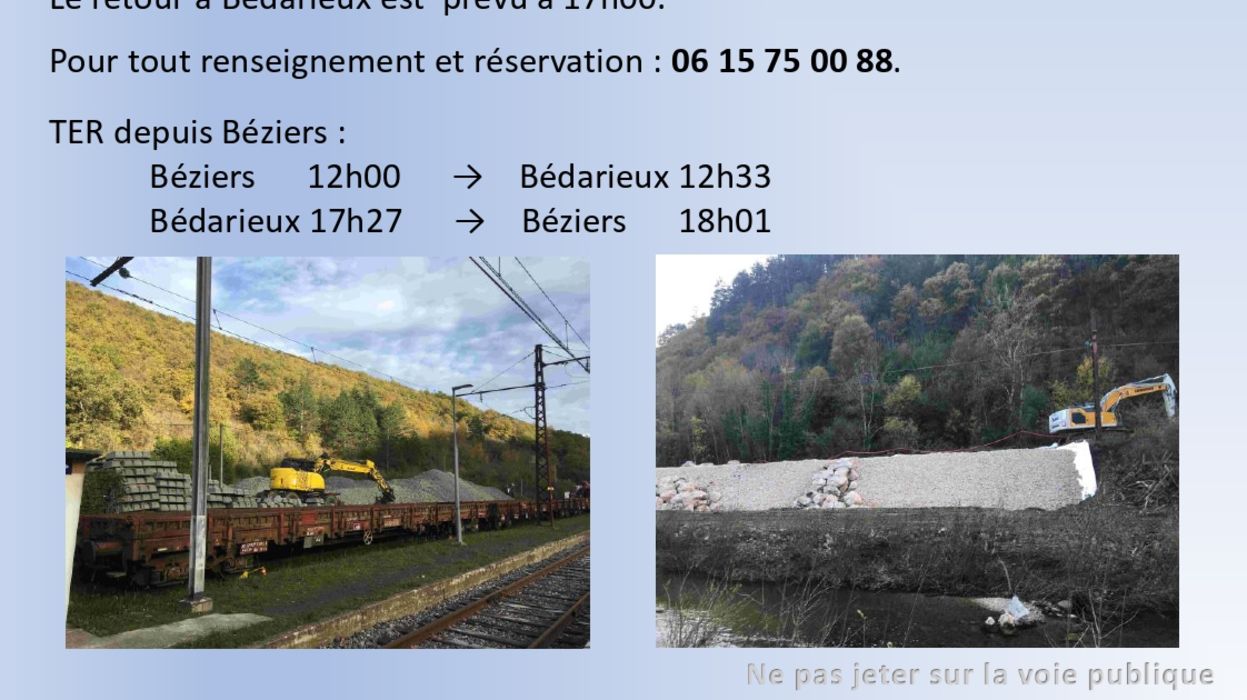 Visite du chantier de remise en état de la voie ferrée