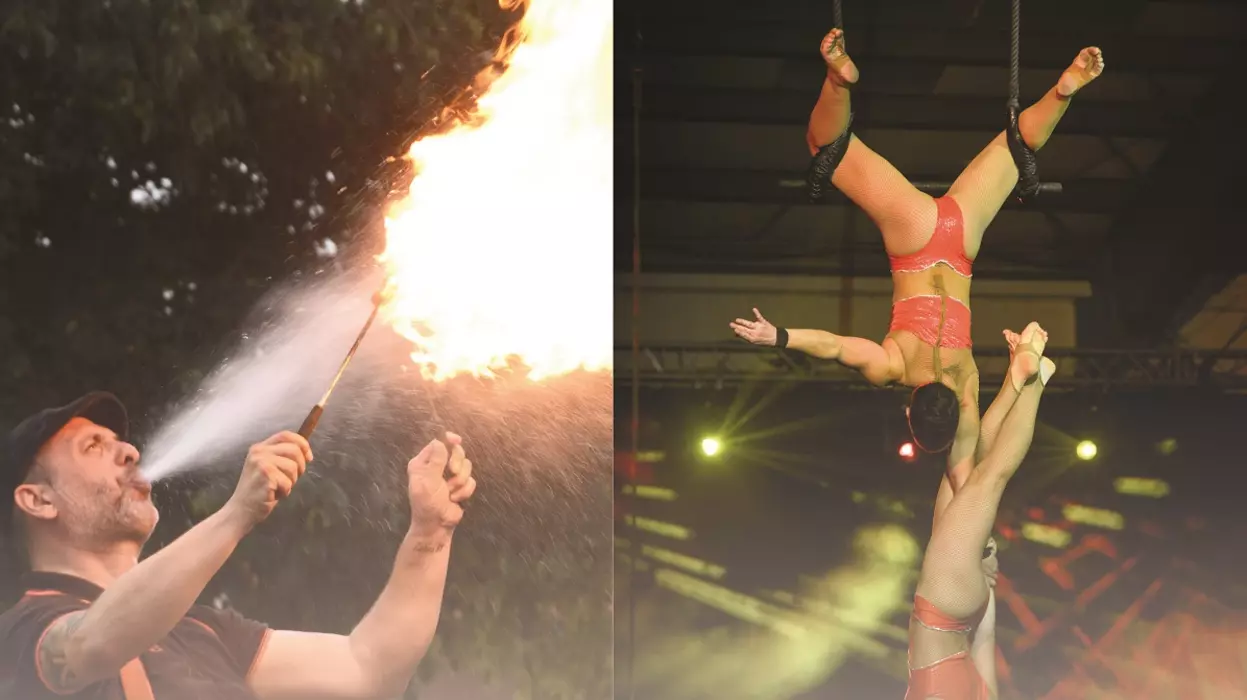 Spectacle d'acrobates - 