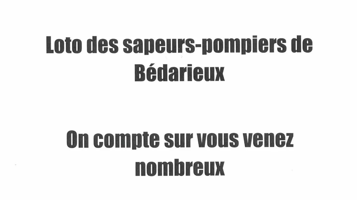 Loto des sapeurs-pompiers de Bédarieux - 