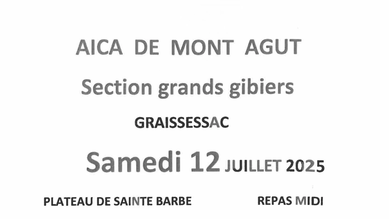 Repas et animations avec l'AICA de Mont Agut
