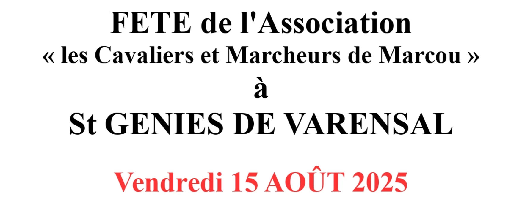 Fête des Cavaliers et Marcheurs de Marcou
