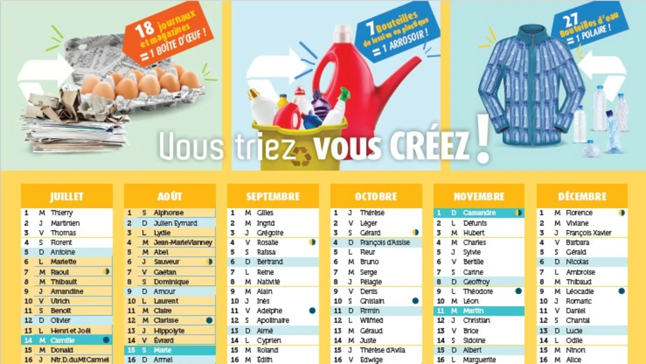 Le calendrier 2026 est disponible