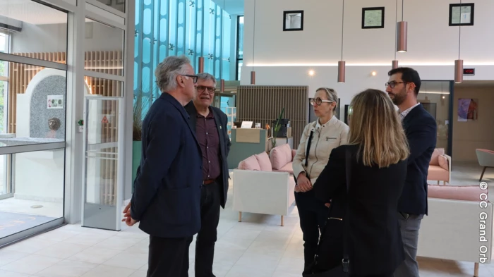 René Ginieis et Pierre Mathieu en visite sur le site thermal d’Avène