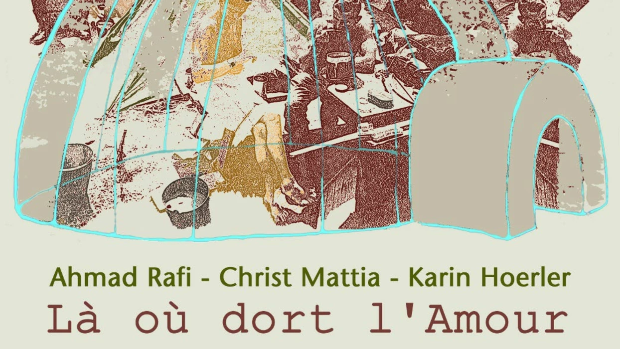 Là où dort l’Amour - Christ Mattia / Karin Hoerler / Ahmad Rafi - Photomontage rassemblant des œuvres des artistes.