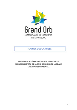Cahier des charges