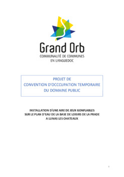 Projet de convention