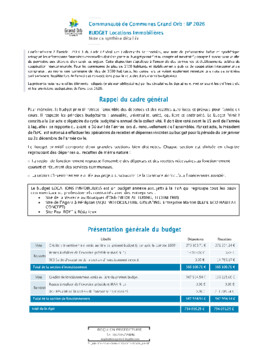 Note de présentation budget primitif locations immobilières 2026