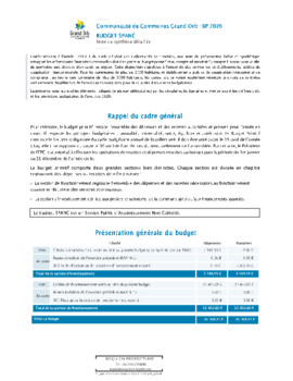 Note de présentation budget primitif SPANC 2026