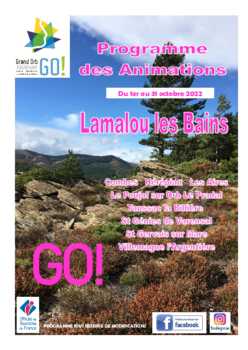 Programme octobre 2022 Pôle Lamalou-les-Bains