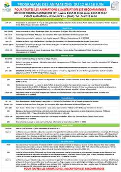 Programme semaine 24 Pôle Avène