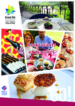 Restaurants et Marchés en Grand Orb