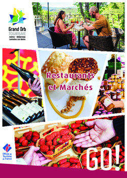 Restaurants et Marchés en Grand Orb