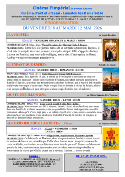 CINEMA LAMALOU LES BAINS - DU 8 AU 12 MAI