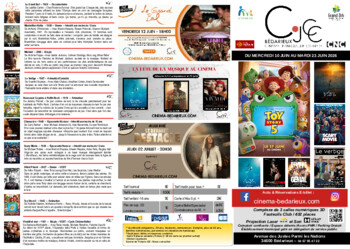 CINEMA BEDARIEUX - DU 10 AU 23 JUIN - Animations