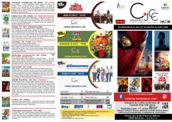 CINEMA BEDARIEUX - DU 22 JUILLET AU 4 AOUT - Animations