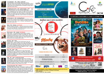 CINEMA BEDARIEUX - DU 30 SEPTEMBRE AU 13 OCTOBRE - Animations